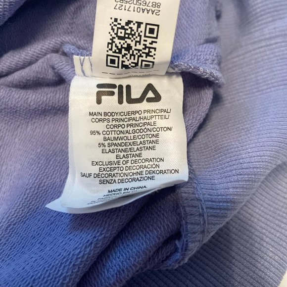 Fila Long Sleeve Crew Neck Sweatshirt with Pockets Purple 2X NWT - Picture 7 of 12